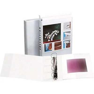 Esselte Raccoglitore a 4 Anelli da 50 mm in PP A4 Maxi Display Personalizzabile Dorso 7.5 cm Col. Bianco