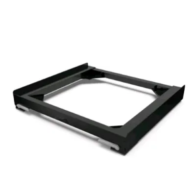 Meliconi Base Anti Vibrazione per Lavatrici in Plastica Adatta per Prodotti 55X60 cm Max con Ruote Nero
