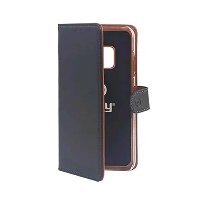 Celly Huawei Mate 20 Pro Custodia in Ecopelle Colore Black