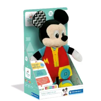 Clementoni Baby Mickey Dress Me Up Metodo Montessori Peluches Sensoriale Educativo