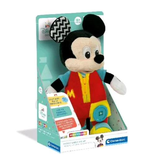 Clementoni Baby Mickey Dress Me Up Metodo Montessori Peluches Sensoriale Educativo