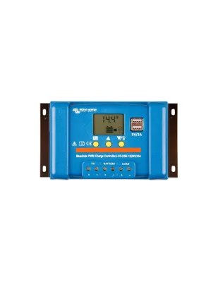 Regolatore di Carica PWM BlueSolar 10A 12/24V Display LCD e USB Victron Energy - SCC010010050