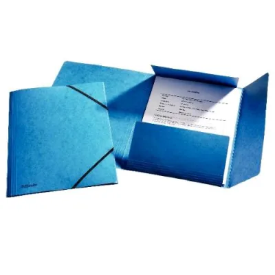 Esselte Rainbow Cartella 3 Lembi con Elastico 320X240 mm A4 Blu
