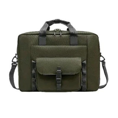 HP Borsa Modulare per Notebook da 15.6" in Materiale Riciclato 3 in 1 Tasche Interne ed Esterne Resistente All'acqua con Tracolla Verde Grigio