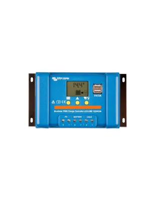 Regolatore di Carica PWM BlueSolar 5A 12/24V Display LCD e USB Victron Energy - SCC010005050