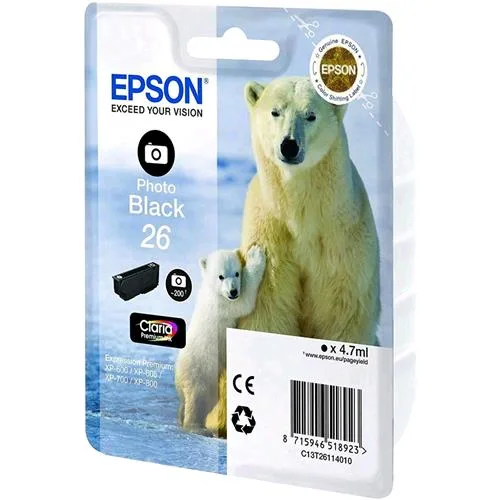 Epson 26 Cartuccia Nero Fotografico