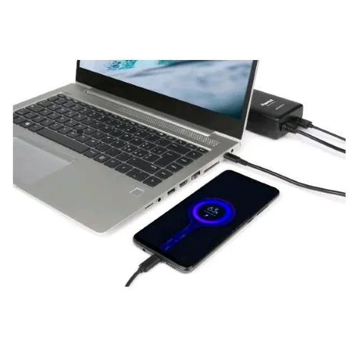 Hamlet Alimentatore Notebook USB-C Power Delivery 100W + USB-A 5V/12W
