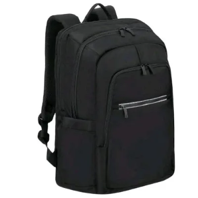 Rivacase 7569 Zaino per Notebook 17.3" Impermeabile Eco con Lati Imbottiti Tasche Laterali Tasca Anteriore Riflettente con Zip Black