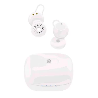 Celly Ambiental True Wireless Open-Ear Auricolari Wireless Capsule Design Ad Anello per Non Isolarsi Dall'ambiente Circostante Bianco