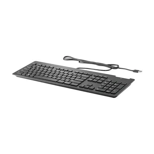 HP Business Slim V2 Tastiera USB Qwerty con Lettore di Smart Card Integrato Nero