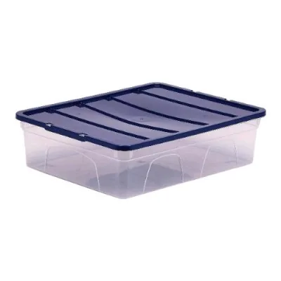 Fellowes Scatola Contenitore in Polipropilene 32X11X40 cm Coperchio a Scatto Trasparente
