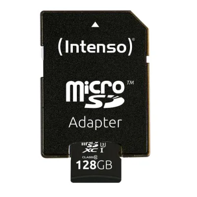 Intenso Micro SDXC con Adattatore 128 GB Classe 10 Uhs-I Nero