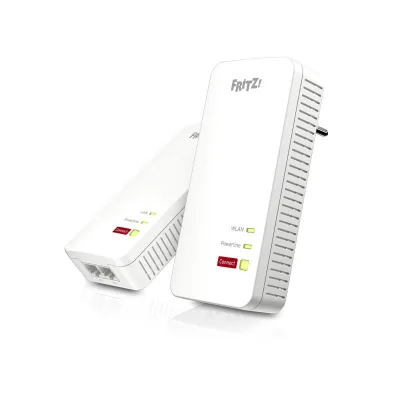 AVM Fritz Powerline 1240 Ax WLAN Set Kit Extender per Rete Elettrica fino a 1.200 Mbit/S, Wi-Fi Integrato fino a 600 Mbit/S, Mesh, Access Point, Interfaccia in Italiano