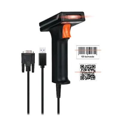 Hamlet Barcode Scanner Professionale 2D Combo USB + Seriale per Codici QR e Lineari