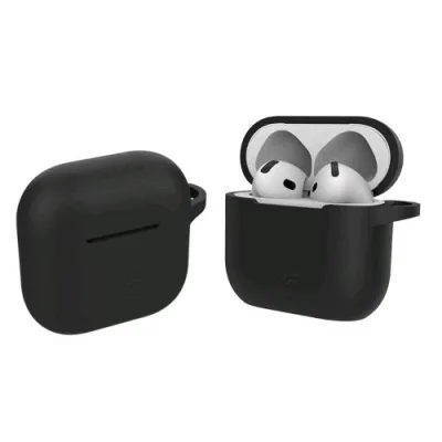 Celly Apple AirPods 4 Gen Aircase Custodia in Silicone per Auricolari Bluetooth Compatibile con la Ricarica Wireless Nero