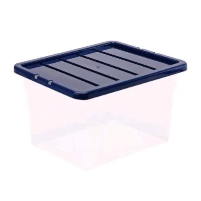 Fellowes Scatola Contenitore in Polipropilene 32X24.5X40 cm Coperchio a Scatto Trasparente