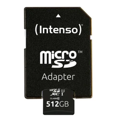 Intenso Micro SDXC con Adattatore 512 GB Classe 10 Uhs-Inero