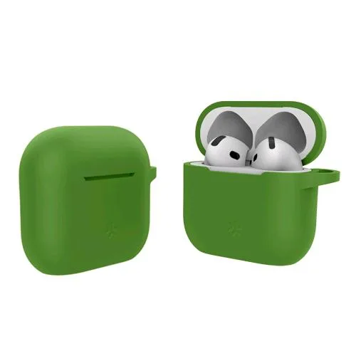 Celly Apple AirPods 4 Gen Aircase Custodia in Silicone per Auricolari Bluetooth Compatibile con la Ricarica Wireless Verde