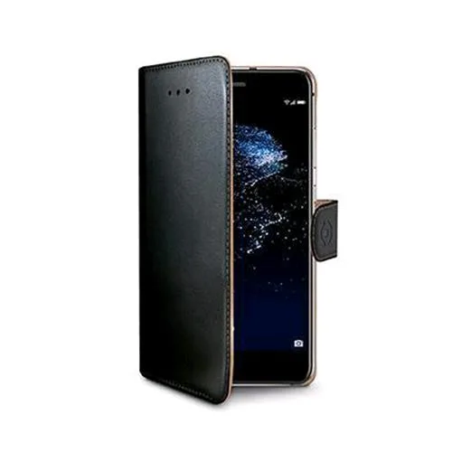 Celly Huawei P10 Lite Wally Case Custodia a Portafoglio in Similpelle Colore Nero