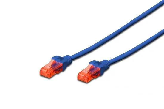 Digitus Cavo di Rete Patch U/UTP Cat 6 Non Schermato 1 m Blu