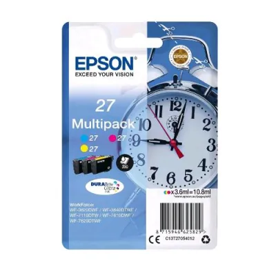 Epson 27 Cartuccia Inchiostro Ink Originale Multipack 3 Colori Ciano Magenta Giallo Resa Standard
