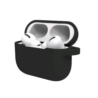 Celly Apple AirPods Pro Custodia in Silicone per Erabuds Compatibile con la Ricarica Wireless Nero