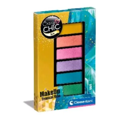 Clementoni Crazy Chic Teen Tropical Vibe Trousse Ombretti Set Cosmetici Anallergici