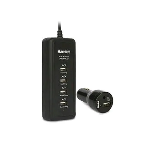 Hamlet Car Charger 5 Porte 40 W Nero