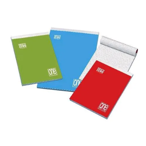 Blasetti Impatto Zero Blocchi A4 80 g Quadretti 5M 60 Fogli Colori Assortiti Conf 12 Pz.