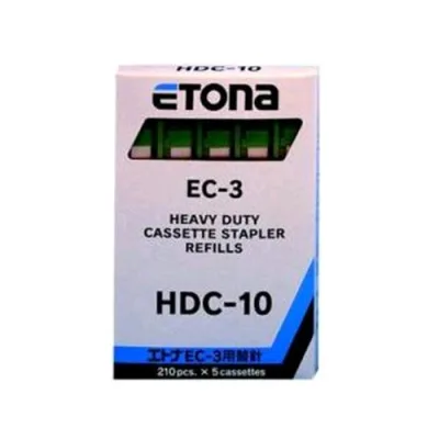 Etona HDC-10 Confezione 5 Caricatori da 210 Punti Lunghezza Gambine 10mm 70 Fogli 1.050 Pz.totali