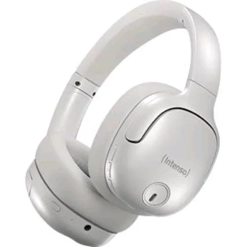 Intenso O400HA Cuffie Over-Ear Bluetooth 5.3 Hybrid Active Noise Cancelling fino a 75 Ore di Autonomia White