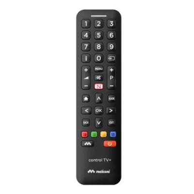 Meliconi Control TV+ Telecomando Universale per Smart TV Tasti Dedicati Home / Netflix Nero