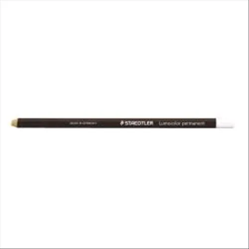 Staedtler Lumocolor Glasochrom Matita HB Vetrografica Resistente All'acqua Fusto Bianco+Nero Conf 12 Pz.