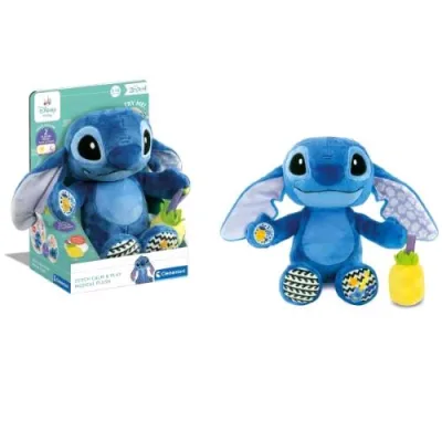 Clementoni Disney Stitch Grow With Me Plush Peluches Interattivo con Suoni e Melodie