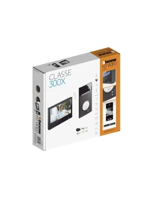Kit vivavoce monofamiliare videocitofono Linea 3000 Dark con WiFi Smart BTicino