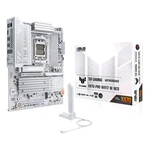 ASUS Tuf Gaming X870-Pro Wi-FI7 W Neo AMD X870 Socket AM5 ATX White
