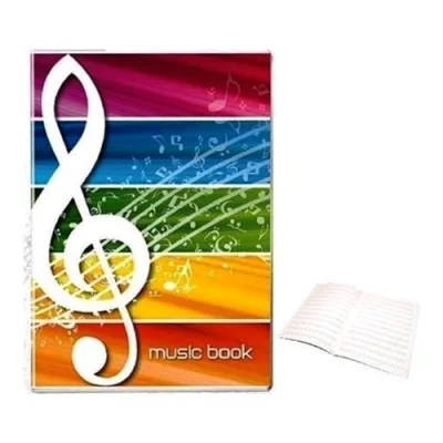 Blasetti Maxi Musica Album A4 Pentogrammato 100 g 16 Fogli Colori Assortiti Conf 10 Pz.