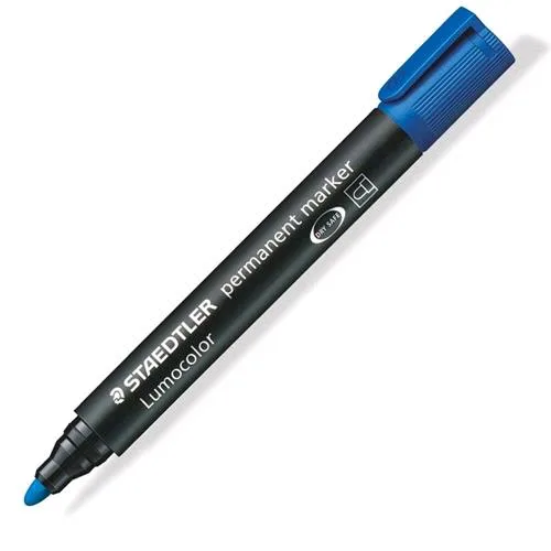 Staedtler Lumocolor Marcatore Permanente Punta Tonda 2 mm Col. Blu Conf 10 Pz.