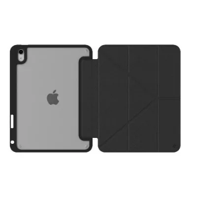 Celly Apple iPAD 10.9 11TH Gen Custodia a Libro con Retro Cover Trasparente Ultra Sottile Materiale Resistente Agli Urti On/Off Display All'apertura Nero