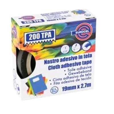 Eurocel 200 Tpa Nastro Adesivo Telato 19MMX2.7M Colore Nero