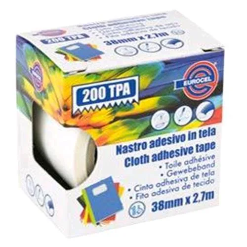 Eurocel 200 Tpa Nastro Adesivo Telato 38MMX2.7M Colore Bianco