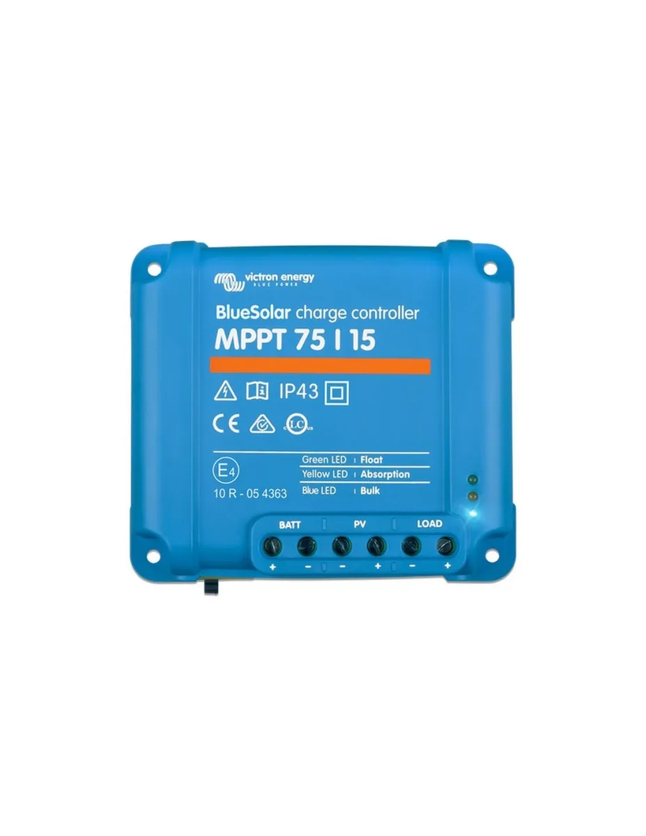 Regolatore di carica MPPT BlueSolar 75/15 75Voc 15A Victron Energy - SCC010015050R