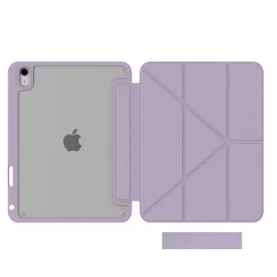 Celly Apple iPAD 10.9 11TH Gen Custodia a Libro con Retro Cover Trasparente Ultra Sottile Materiale Resistente Agli Urti On/Off Display All'apertura Viola