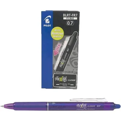 Pilot Frixion Clicker Penna a Sfera a Scatto Cancellabile 0.7 mm Colore Viola Conf. 12 Pz.