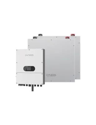 Kit fotovoltaico ibrido 6,24 kWp con accumulo 10,24 kWh – 12 moduli 520 W, inverter 6 kW Dyness, protezioni AC/DC e cavi